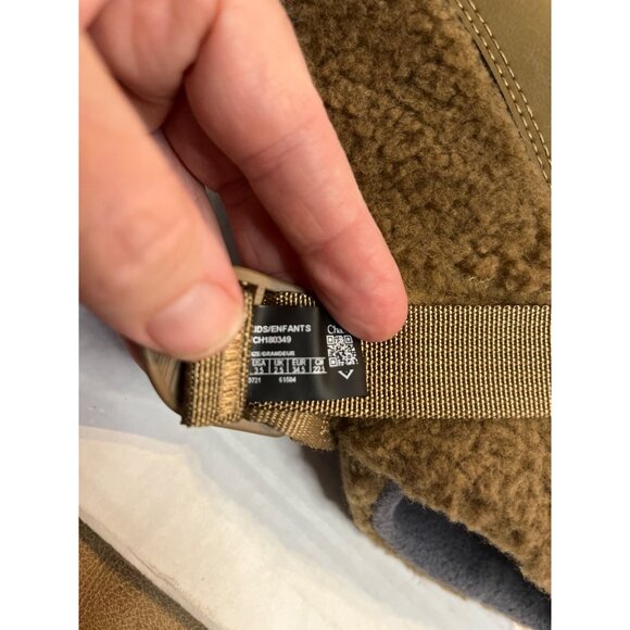 NWT-Chaco Kids Ramble Fluff Natural Brown Shoes 3.5M comfy fleece ankle bootie - Picture 9 of 11